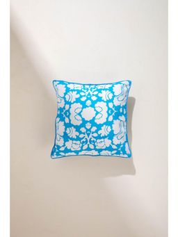 Freedom Tree - Gypsy Rose Cotton Cambric Blue Cushion Cover - 16x16 Inches