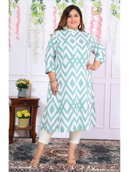 Gahan - Stylish & Comfortable Print Womens Kurta - Aqua