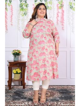 Gahan - Stylish & Comfortable Print Womens Kurta - Grey