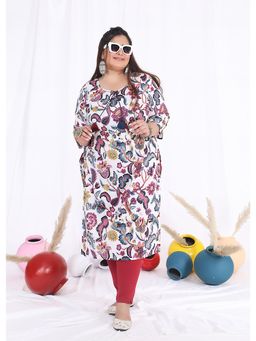 Gahan - Stylish & Comfortable Print Womens Kurta - White