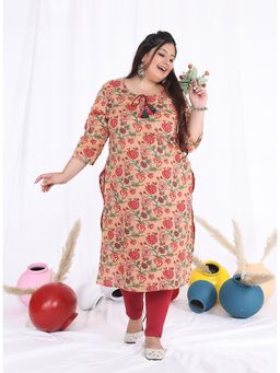 Gahan - Stylish & Comfortable Print Womens Kurta - Cream