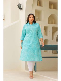 Gahan - Stylish & Comfortable Print Womens Kurta - Blue