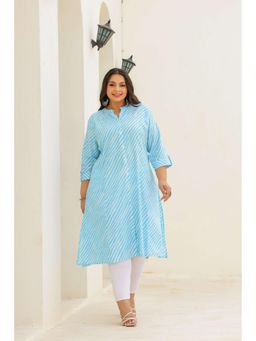 Gahan - Stylish & Comfortable Print Womens Kurta - Blue
