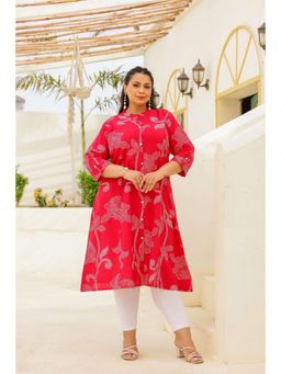 Gahan - Stylish & Comfortable Print Womens Kurta - Red