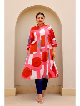 Gahan - Stylish & Comfortable Print Womens Kurta - Red