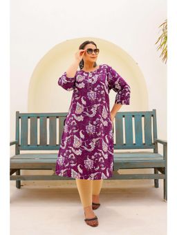 Gahan - Stylish & Comfortable Print Womens Kurta - Lavender
