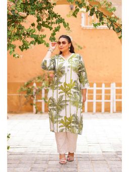 Gahan - Stylish & Comfortable Print Womens Kurta - Green