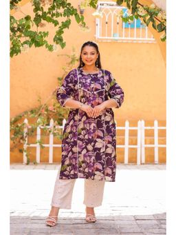 Gahan - Stylish & Comfortable Print Womens Kurta - Purple