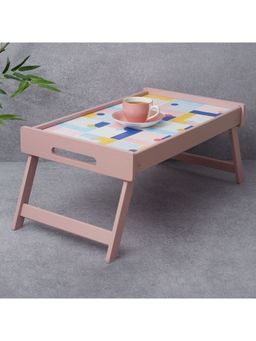 HomeTown - Print Modern Pop Pink Engineered Wood Bed Tray in Pink