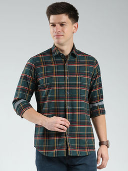 Monte Carlo - Green Checks Regular Fit Shirt
