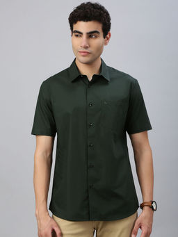 Classic Polo - Olive Solid Slim Fit Shirt