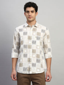 Cantabil - Multi-Color Printed Regular Fit Shirt