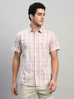 Cantabil - Pink Checks Regular Fit Shirt