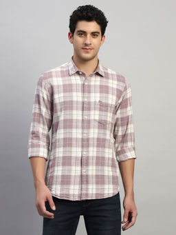 Cantabil - Pink Checks Regular Fit Shirt