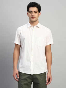 Cantabil - White Stripes Regular Fit Shirt
