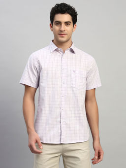 Cantabil - Off White Checks Regular Fit Shirt