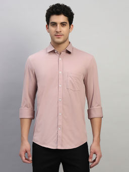 Cantabil - Mauve Solid Regular Fit Shirt