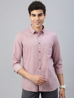 Classic Polo - Pink Printed Slim Fit Shirt