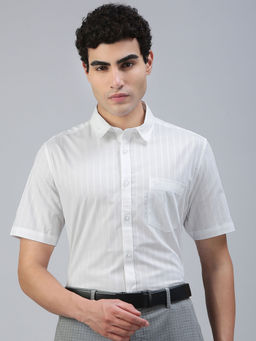 Classic Polo - White Stripes Slim Fit Shirt