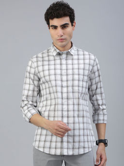 Classic Polo - White Checks Slim Fit Shirt