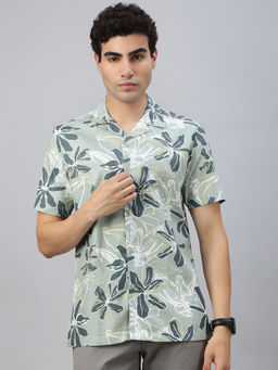 Classic Polo - Blue Printed Slim Fit Shirt