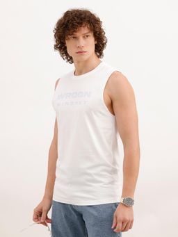 WROGN - Men White Pure Cotton Printed 1 T-Shirt