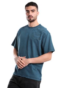 WROGN - Men Blue Pure Cotton Printed 1 T-Shirt
