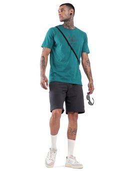 WROGN - Men Teal Pure Cotton Printed 1 T-Shirt