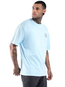 WROGN - Men Blue Pure Cotton Printed 1 T-Shirt