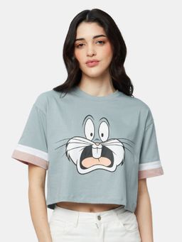 The Souled Store - Looney Tunes Bugs Saw What Women Oversized Cropped T-Shirt