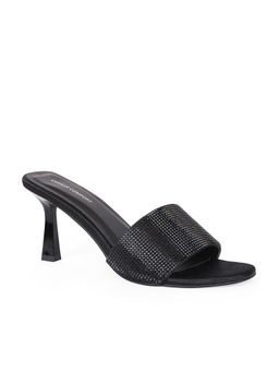 CAMLEE COMFORT - Martina Black Rhinestone Slide Heels