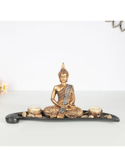 HomeTown - Mdf & Candle Holder, Gold