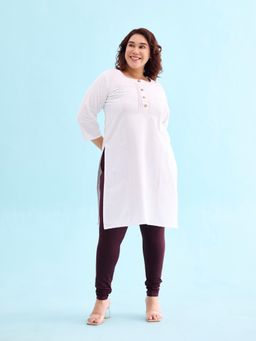 Go Colors - Soft Cotton Stretch Churidar For Women | Breathable, Mid Rise, Full Length, Dark Wine