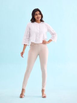 Go Colors - Light Beige Jeggings 360? Super Stretch Premium