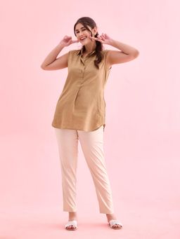 Go Colors - Light Beige Shiny Pants