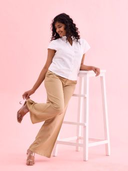 Go Colors - Wheat Palazzo Linen Blend