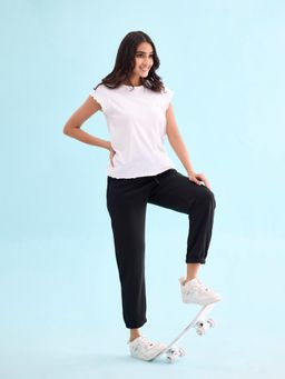 Go Colors - Women Solid Black Ultra Warm Joggers