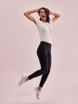 Go Colors - Suede Warm Leggings For Women | Warmtech, Super Stretch, Black