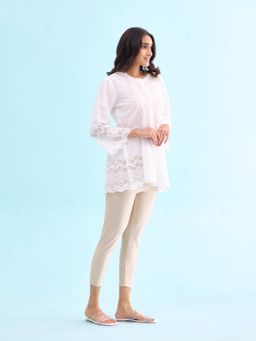 Go Colors - Soft Cotton Stretch Cropped Leggings For Women | Breathable, Mid Rise, Black Light Gold