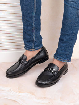 La Botte - Men Black Solid Formal Loafers
