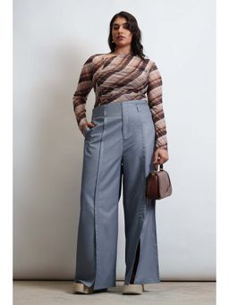 FREAKINS - Shale Grey Curve Flared Korean Pant