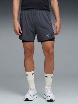Puma - Men Grey Velocity 2 In 1 Running Shorts
