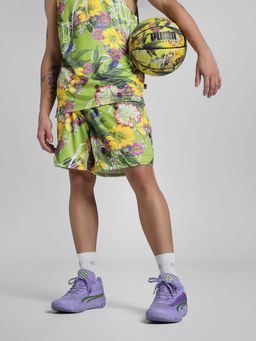 Puma - Men Dunked In Florals All-Over Print Basketball Reversable Shorts