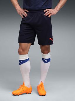 Puma - Men Navy Blue Knitted Football Shorts