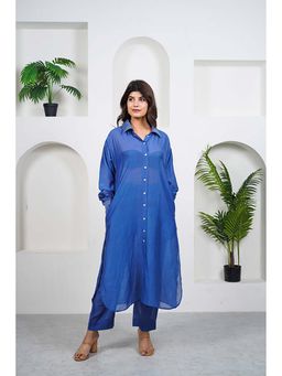 Taro India - Blue Notch Collar Co-Ord