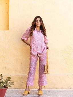 Gulabo Jaipur - Aura Pink Cotton Co-Ord Set