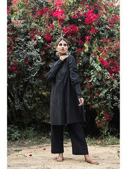 Gulabo Jaipur - Gita Black Cotton Kurta with Pant
