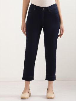 Elleven - Women Straight Fit Blue Cotton Blend Jeans