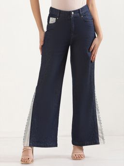 Elleven - Women Straight Fit Blue Cotton Jeans