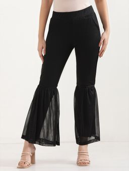 Elleven - Women Skinny Fit Black Net Sharara